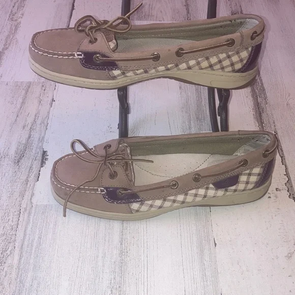 Genuine Sperry Angel Fish Boat Shoes Women's Tan and Brown Loafers - Picture 12 of 16